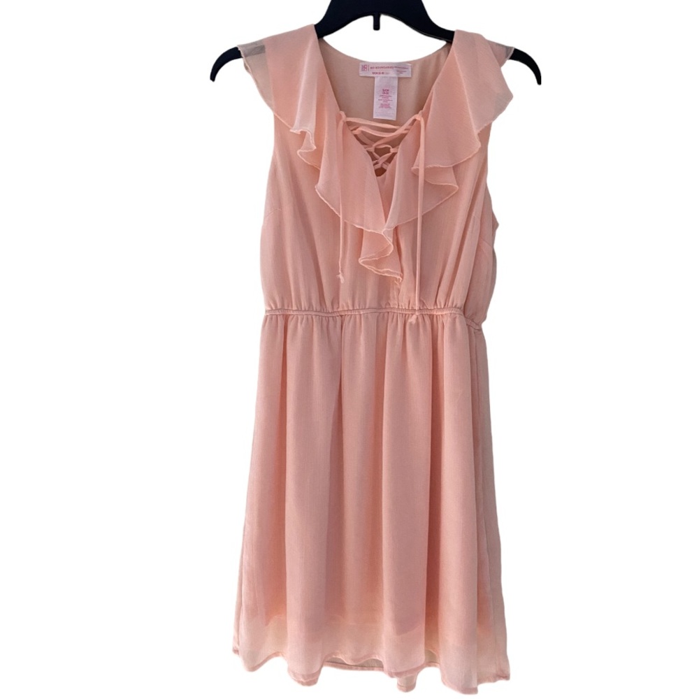 Light Peach Dress with Ruffle